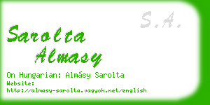 sarolta almasy business card
