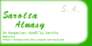 sarolta almasy business card